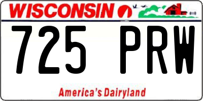 WI license plate 725PRW