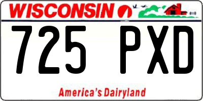 WI license plate 725PXD
