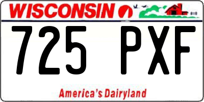 WI license plate 725PXF