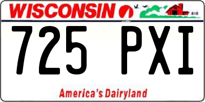 WI license plate 725PXI