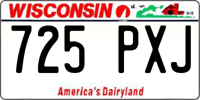 WI license plate 725PXJ