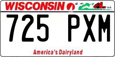 WI license plate 725PXM