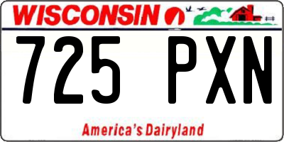 WI license plate 725PXN