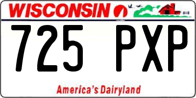 WI license plate 725PXP