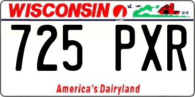 WI license plate 725PXR