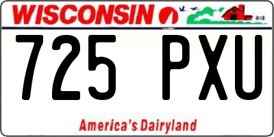 WI license plate 725PXU