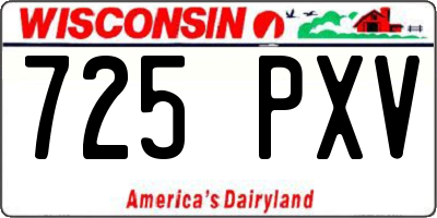 WI license plate 725PXV