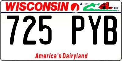 WI license plate 725PYB