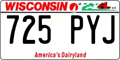 WI license plate 725PYJ