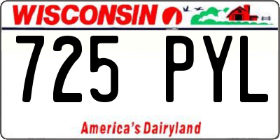 WI license plate 725PYL
