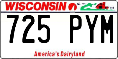 WI license plate 725PYM