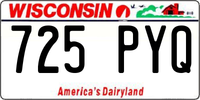 WI license plate 725PYQ