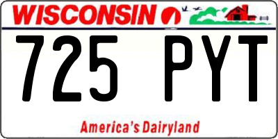 WI license plate 725PYT