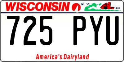 WI license plate 725PYU