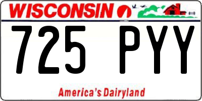 WI license plate 725PYY