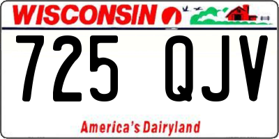 WI license plate 725QJV
