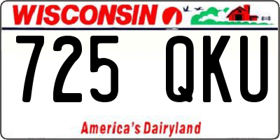 WI license plate 725QKU