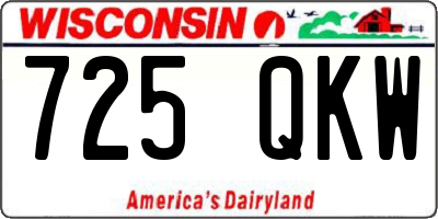 WI license plate 725QKW