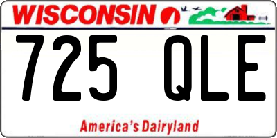 WI license plate 725QLE