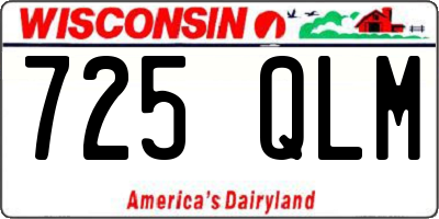 WI license plate 725QLM