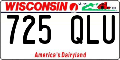 WI license plate 725QLU
