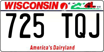 WI license plate 725TQJ
