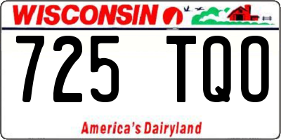 WI license plate 725TQO