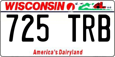 WI license plate 725TRB