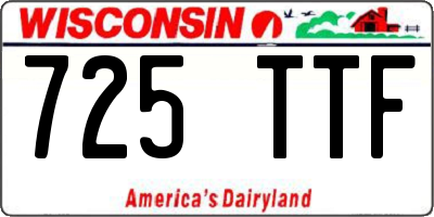 WI license plate 725TTF
