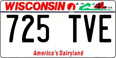 WI license plate 725TVE