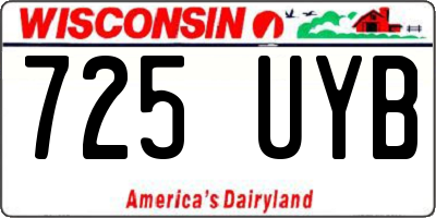 WI license plate 725UYB