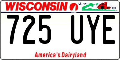 WI license plate 725UYE