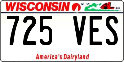 WI license plate 725VES