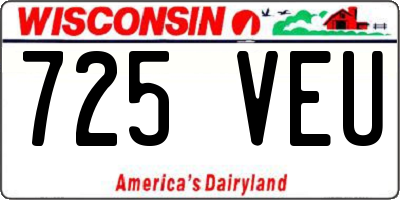 WI license plate 725VEU
