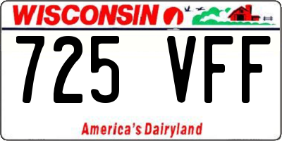 WI license plate 725VFF
