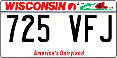 WI license plate 725VFJ