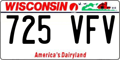 WI license plate 725VFV