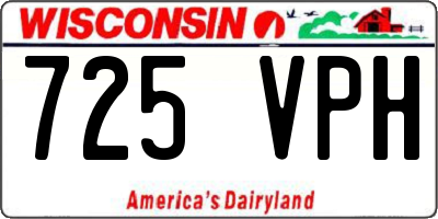 WI license plate 725VPH