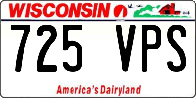 WI license plate 725VPS