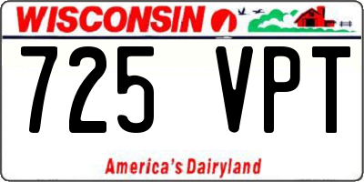 WI license plate 725VPT