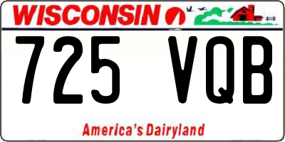 WI license plate 725VQB