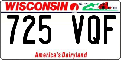 WI license plate 725VQF