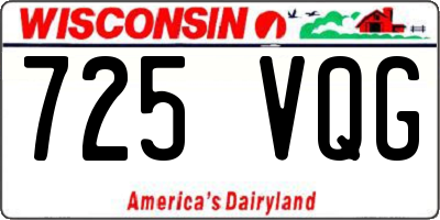 WI license plate 725VQG