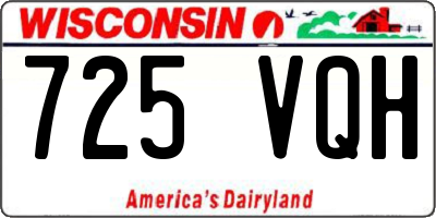 WI license plate 725VQH