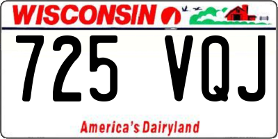 WI license plate 725VQJ