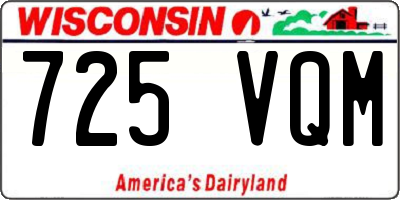 WI license plate 725VQM