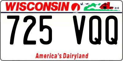 WI license plate 725VQQ