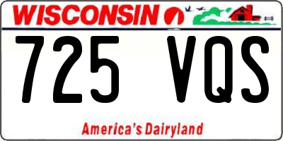 WI license plate 725VQS