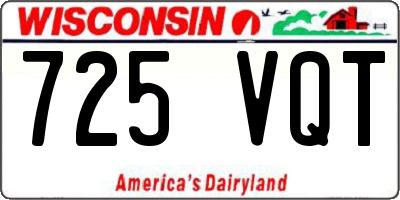 WI license plate 725VQT