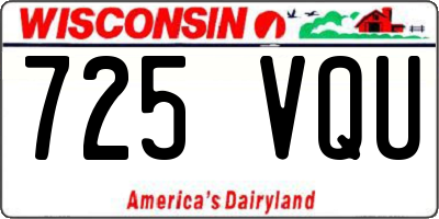 WI license plate 725VQU